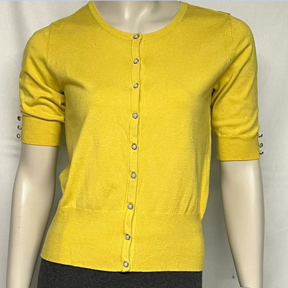 Audrey & Grace Cardigan Sweater Petite Top Sz M